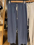 Ifomt Red Drawstring Elastic Waist Oversized Retro Trouser Woman Casual Wide Leg Pant Loose Y2K Harajuku Sweatpants Cototn Blend