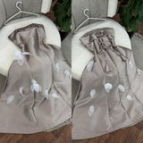 Ifomt Customized Casual Pleat Applique A-line Strapless Long Dresses Bespoke Occasion Dresses Chinese Style Simple