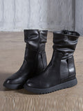 IFOMT Leisure Fashion Solid Leather Martin Boots