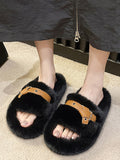 IFOMT Open Toe Split-Joint Platform Shoes Slippers