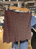 Ifomt Casual Women Floral Print Bow Skirts Summer Chiffon High Waist Lace Trim Mini Skirts Female Y2k Streetwear Slim Bottoms 2025