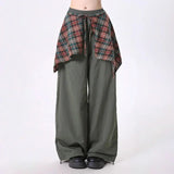 Ifomt Hip Hop Dance Trousers y2k pants cargo Sweatpants with Stylish Skirt Hem Design for Fall Loose Fit streetwear women baggy pants