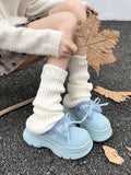 IFOMT Bowknot Round-Toe Split-Joint Platform Shoes Slippers&Mules