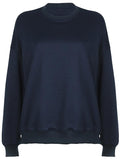 IFOMT Basic Solid Color Loose Fit Crew Neck Sweatshirt