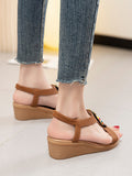 IFOMT Elasticity Open Toe Peep Toe Sandals Wedges & Flatform