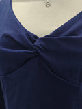 Ifomt Navy Knot Slim Long Sleeve T-shirt Women Autumn Preppy Style V-neck Cotton Crop Top Sweet Vintage Simple Basic Tshirt Y2K Tops