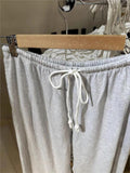 Ifomt Streetwear Drawstring Straight Sweatpants Women Autumn Cotton Casual High Waist Trousers Vintage Sweet Pink Sport Y2K Long Pants