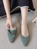 IFOMT Breathable Hollow Solid Color Flat Shoes