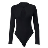 Ifomt Women New Bodysuits Sexy Black Hollow Out Autumn Streetwear Fashion Long Sleeve Bodysuits Female Bodycon Versatile Knit Clothing outfit inspo