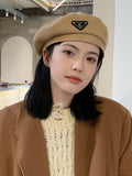 IFOMT 3 Colors Vintage Solid Color Woolen Beret Hat