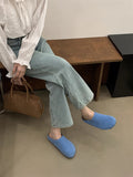 IFOMT Round-Toe Split-Joint Flat Shoes Slippers&Mules