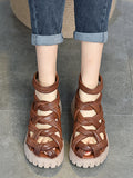 IFOMT Casual Hollow Gladiator Shoes Platform Sandals