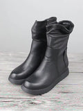 IFOMT Leisure Fashion Solid Leather Martin Boots