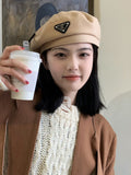 IFOMT 3 Colors Vintage Solid Color Woolen Beret Hat