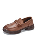 IFOMT Round-Toe Solid Color Square-Toe Shoes