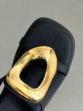 IFOMT Hollow Split-Joint Square-Toe Slippers
