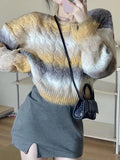 IFOMT Ombre Cable Knit Short Sweater