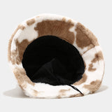 IFOMT Fluffy Cow Plush Bucket Hat