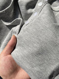 Ifomt Buttons Gray Waffle Slim Long Sleeve T-Shirt 2025 Spring Round Neck Retro Y2k Tee Shirt Streetwear Vintage Casual Tshirt Top