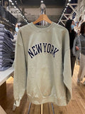 Ifomt BOSTON Letter Patch Embroidery Winter Sweatshirt Round Neck Retro Y2K Autumn Pullovers Top Harajuku Streetwear Navy Blue Hoodie