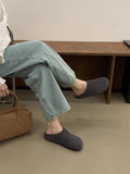 IFOMT Round-Toe Split-Joint Flat Shoes Slippers&Mules