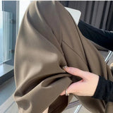 Ifomt Elegant Wide Leg Pants Women Korean Style High Waist Black Baggy Pants Office Ladies Fashion Loose Suit Trousers Streetwear Casual Outfit