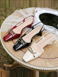 IFOMT Split-Joint Square-Toe Sandals Sling Shoes