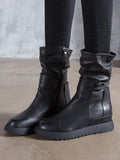 IFOMT Leisure Fashion Solid Leather Martin Boots