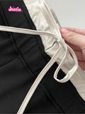Ifomt Casual Patchwork Drawstring Women Sweatpant Cotton Fashion Street Y2K Wide Leg Pant Spring Summer Chic Sporty Trouser 2025 New