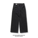 Ifomt American Y2K New Fashion Pattern Embroidery Loose Jeans Men Street Casual Joker Mopping Oversized Wide-leg Pants Couple Jeans Casual Outfit