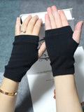 IFOMT Simple Solid Color Knitting Gloves