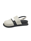 IFOMT Belt Buckle Hollow Round-Toe Split-Joint Sandals Wedges & Flatform