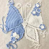 IFOMT Women's Knitted Handwoven Sleeveless Camisole Backless Adjustable Navel Baring Sexy Short Top Butterfly Strappy Top