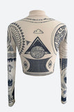 IFOMT Ancient Egyptian Mystique Symbol Crop Top