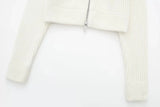 IFOMT Astrid Faux Fur Crop Knitted Jacket