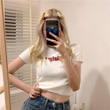 IFOMT Embroidered Crop Top