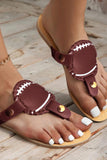 IFOMT New Fashion Spring Outfit Baseball Flip-Flop Flat Sandals