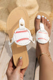 IFOMT New Fashion Spring Outfit Baseball Flip-Flop Flat Sandals