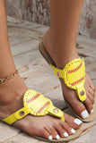 IFOMT New Fashion Spring Outfit Baseball Flip-Flop Flat Sandals