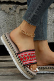 IFOMT New Fashion Spring Outfit Bohemian Linen Rope Platform Sandals