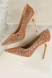 IFOMT New Fashion Spring Outfit Pointed Toe Sequined High Heels