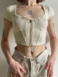 IFOMT Coquette Cropped Corset Top