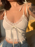 IFOMT Coquette Ribbon Crop Top