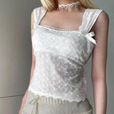 IFOMT Coquette Square Neckline Top