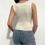 IFOMT Coquette V-neck Lace Crop Top