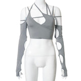 IFOMT Cut-Out Halter Top