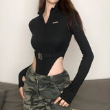 IFOMT Cyberpunk Belted Corduroy Bodysuit