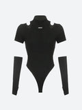 IFOMT Cyberpunk Cut Out Corduroy Bodysuit