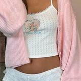 IFOMT Elodie Heart Print Crop Top