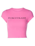 IFOMT Eurotrash Letter Print T-Shirt